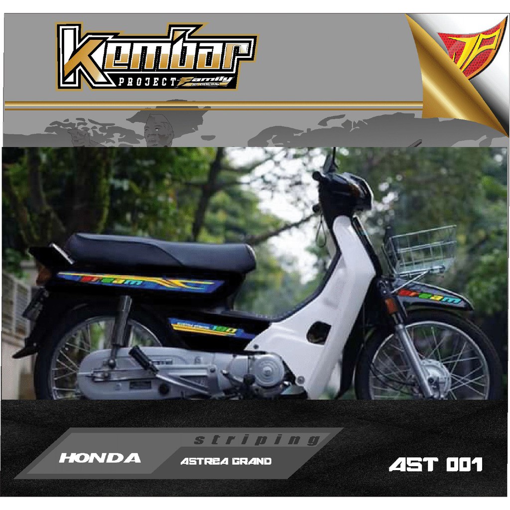 COD Stiker Striping Variasi Lis Motor Astrea Grand Motif Airbrush