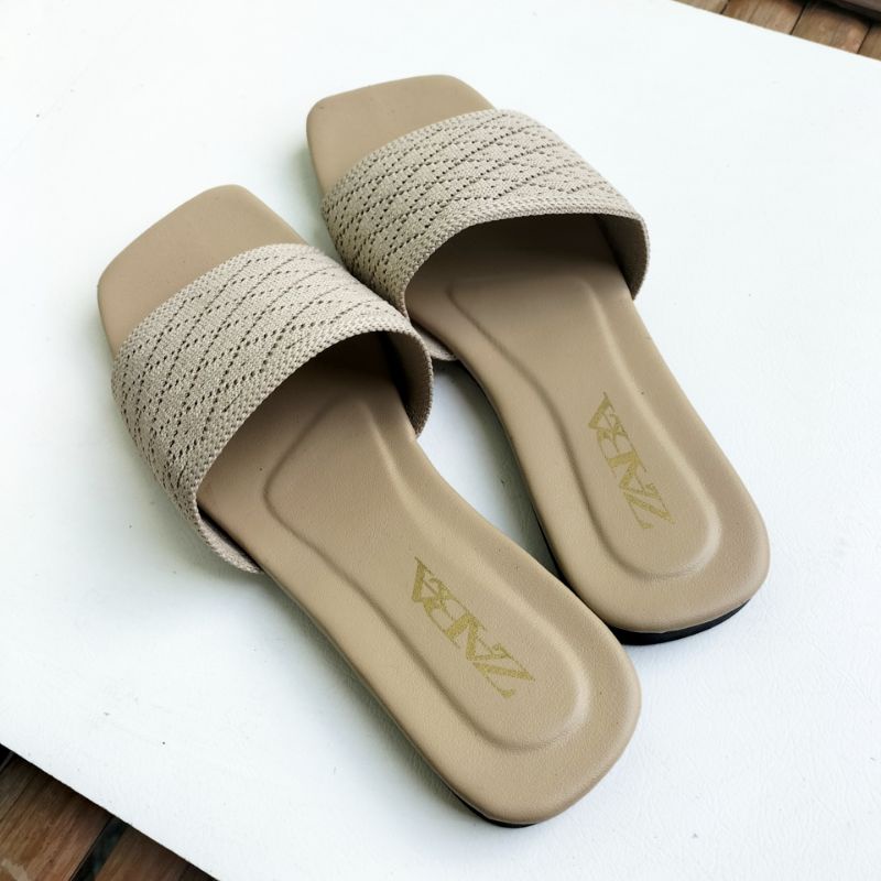 ACC SCATTER//Sandal Wanita Rajut import terbaru-Sandal Cewek Casual Kekinian Terlaris -Sandal Selop Flat Zara Gratis Ongkir