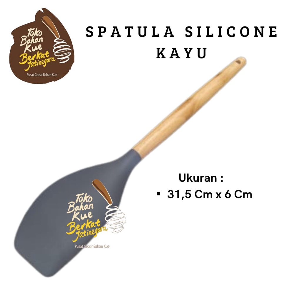 SPATULA SILICONE KAYU