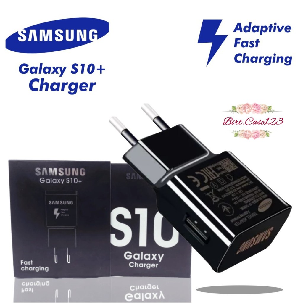 BM003 S10+ batok kepala adapter Cashan charger original Samsung 3A Fast charcing pengisian cepat BC2487