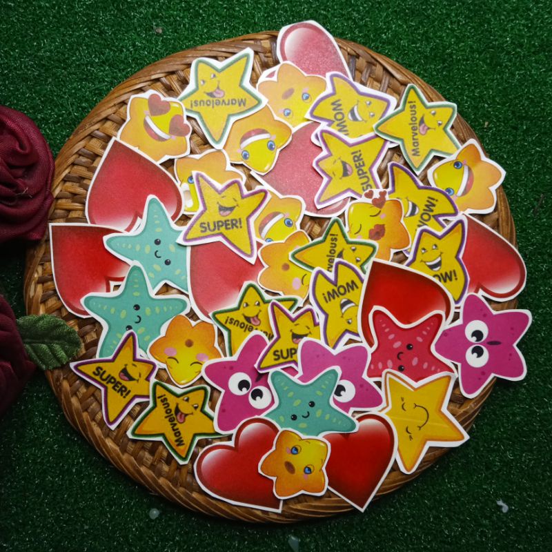 

42 Pcs Stiker Bintang Stiker Reward Stiker Olshop Stiker Jurnaling