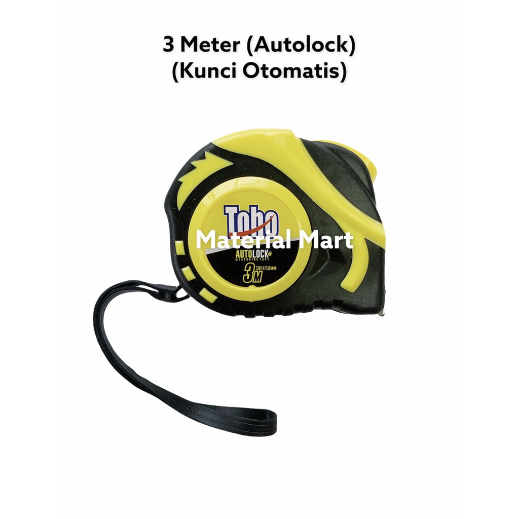 Meteran TOHO Autolock 3M Premium | Alat Ukur 3 Meter ORI | Meteran 3 M | Material Mart