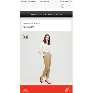  Celana  Ezy Ankle  UNIQLO  CELANA  SMART ANKLE  UNIQLO  