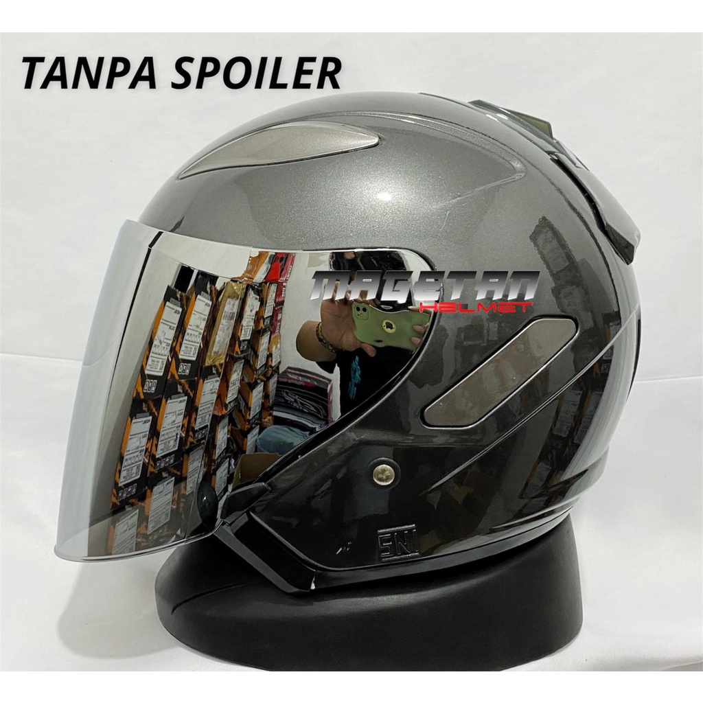 HELM VRC CENTRO paket ganteng spoiler,kaca venom iridium-gunmet