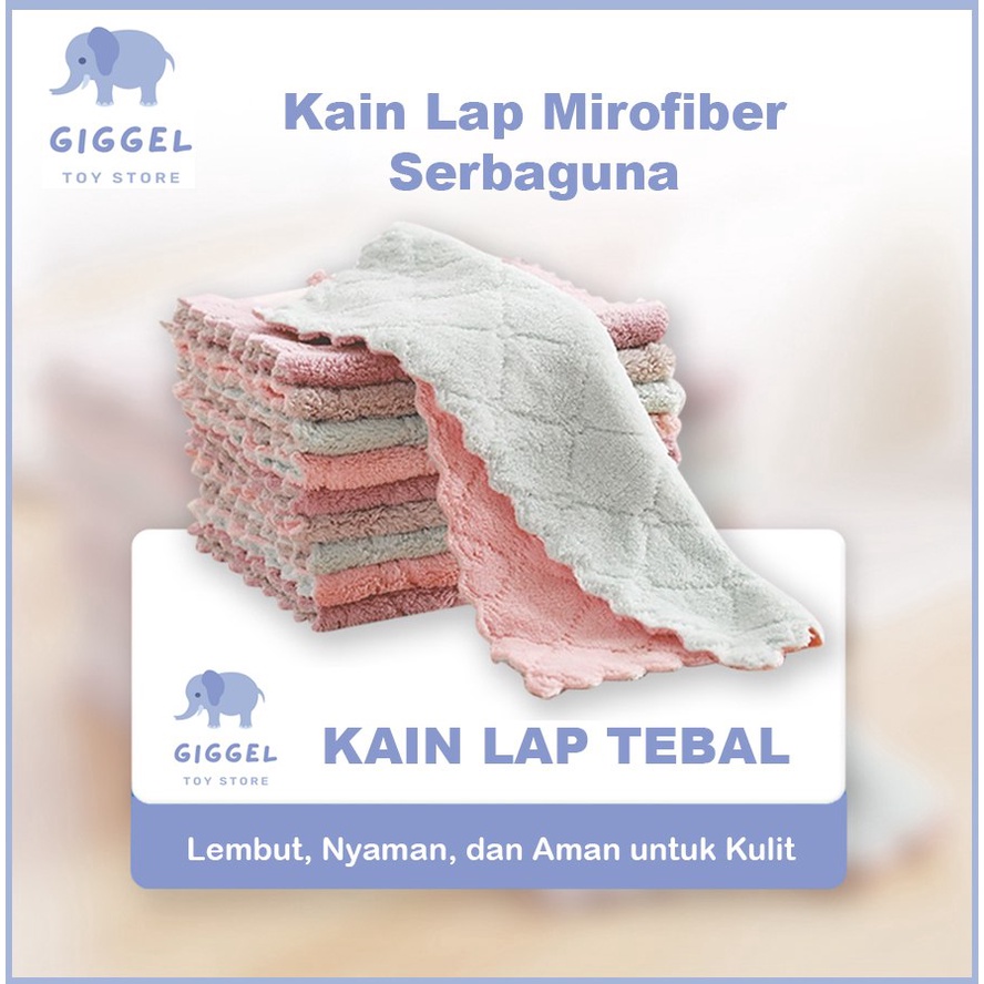 [ Giggel ] KAIN LAP DAPUR / KAIN LAP MAINAN / KAIN LAP MICROFIBER / KAIN LAP MAINAN / KAIN LAP SERBAGUNA