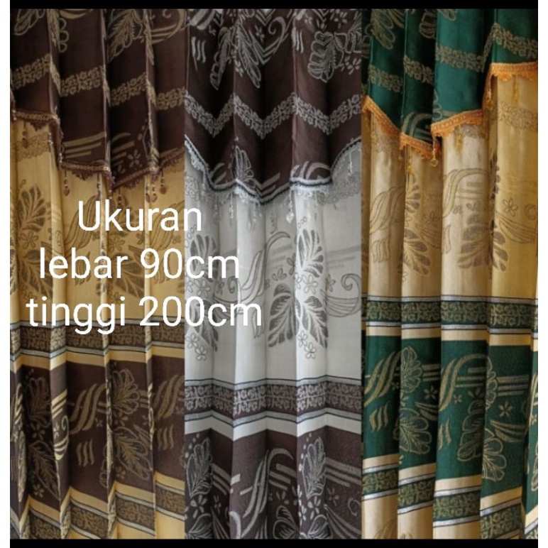 Hordeng Gordyn Korden  Tirai jendela /pintu murah poni plisket