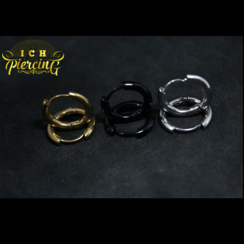 Anting hoop baja titanium pria wanita TERMURAH