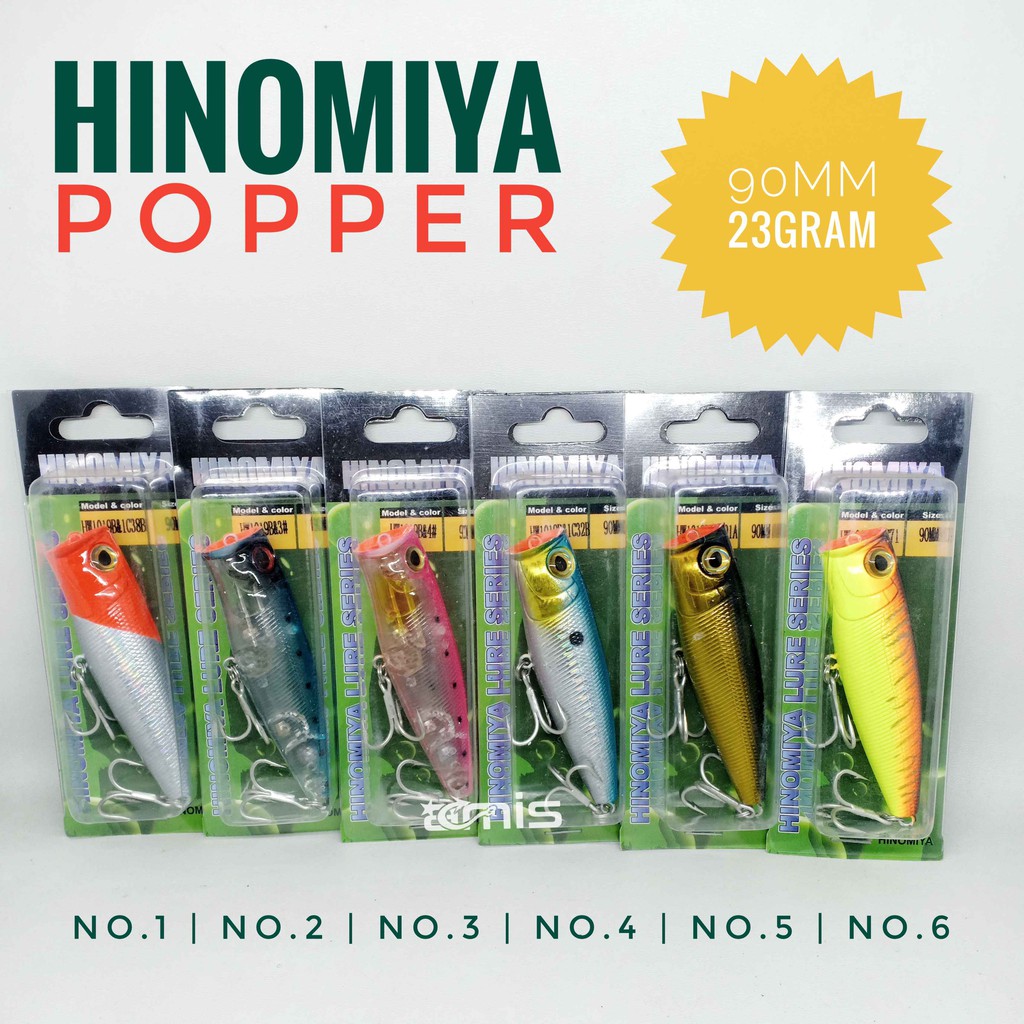 Popper Hinomiya 90mm Lure Umpan Casting Murah