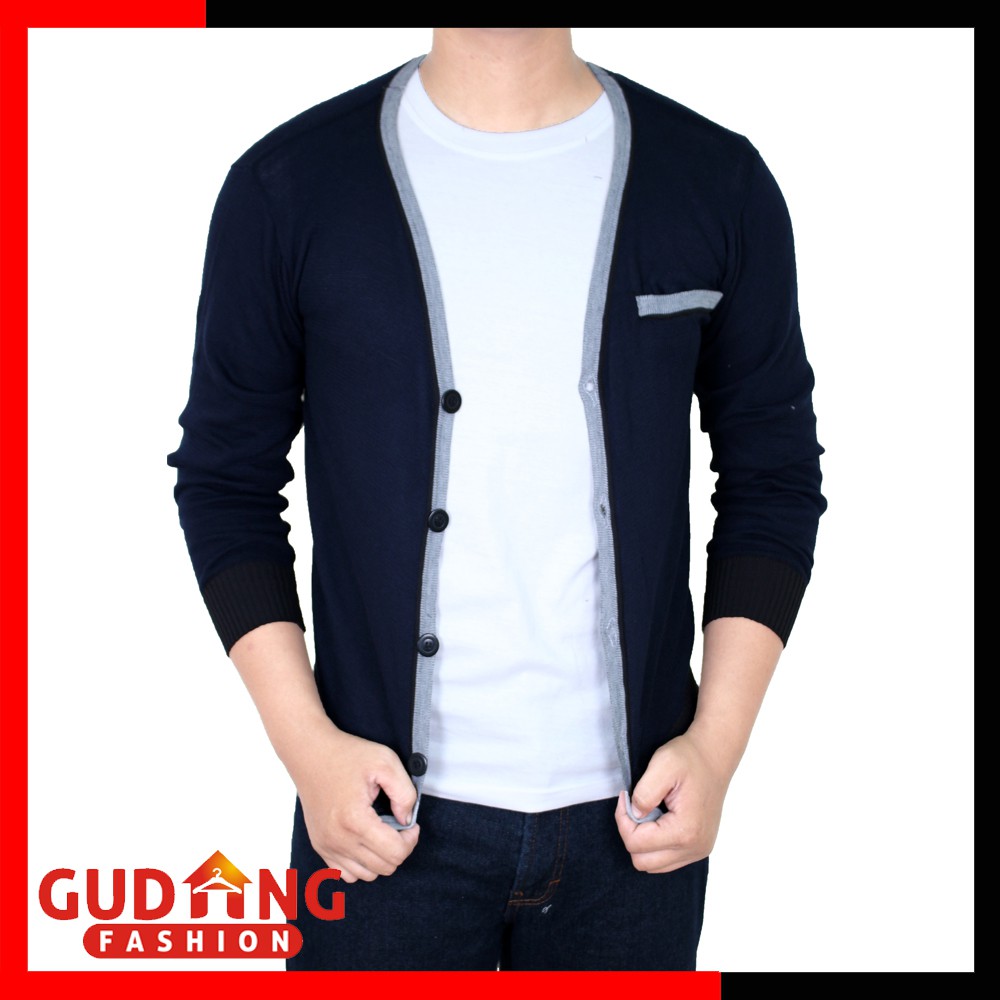 Cardigan Polos Pria Panjang CAR 639