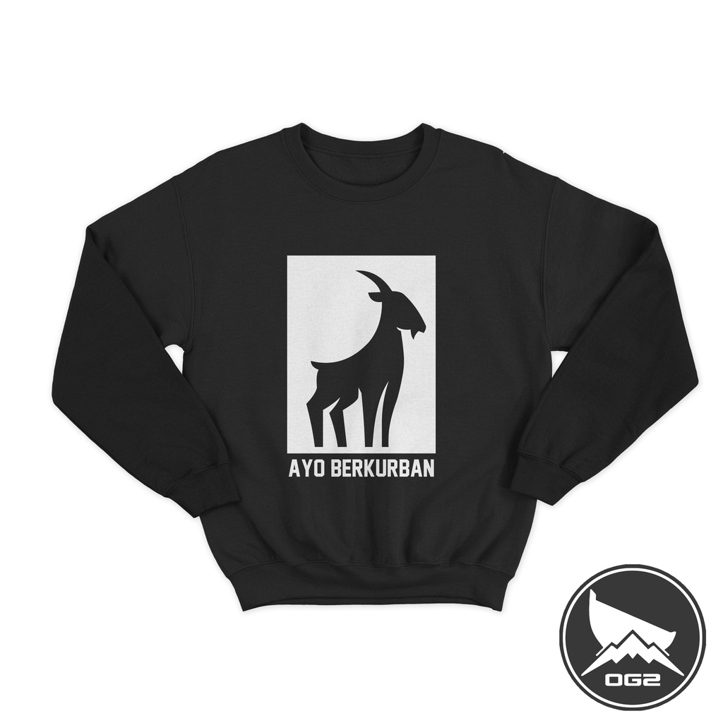 Sweater islami idul adha kambing yuk berkurban H001 crewneck OG2 2D H