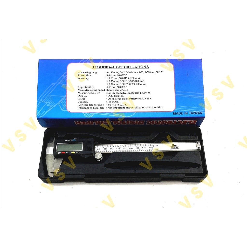 VANDER Digital Caliper 150mm 6&quot; Sigmat Digital Jangka Sorong 6&quot;