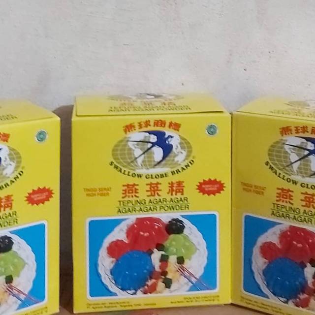 

Tepung Agar-Agar Swallow Globe Brand 84gr