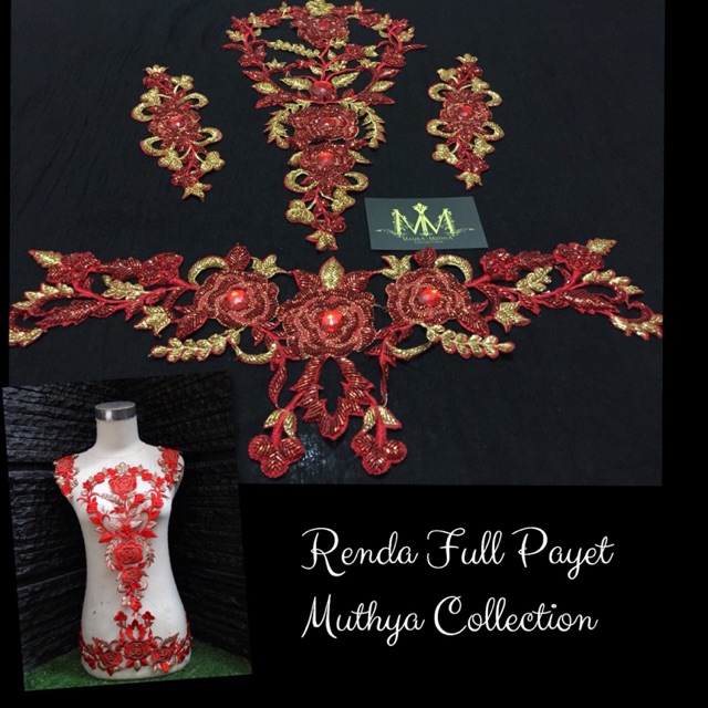 Renda Full Payet Merah Gold