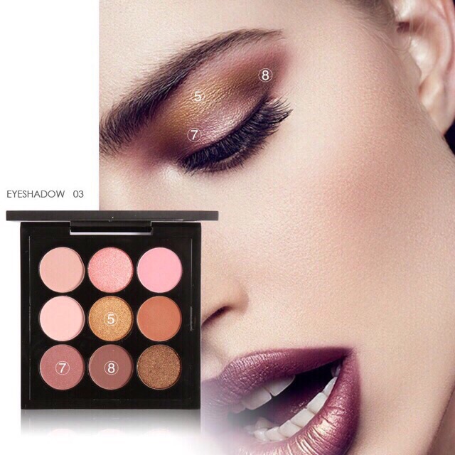 (Bonus Lipstick) FOCALLURE 9 warna Eyeshadow palette mata FA36