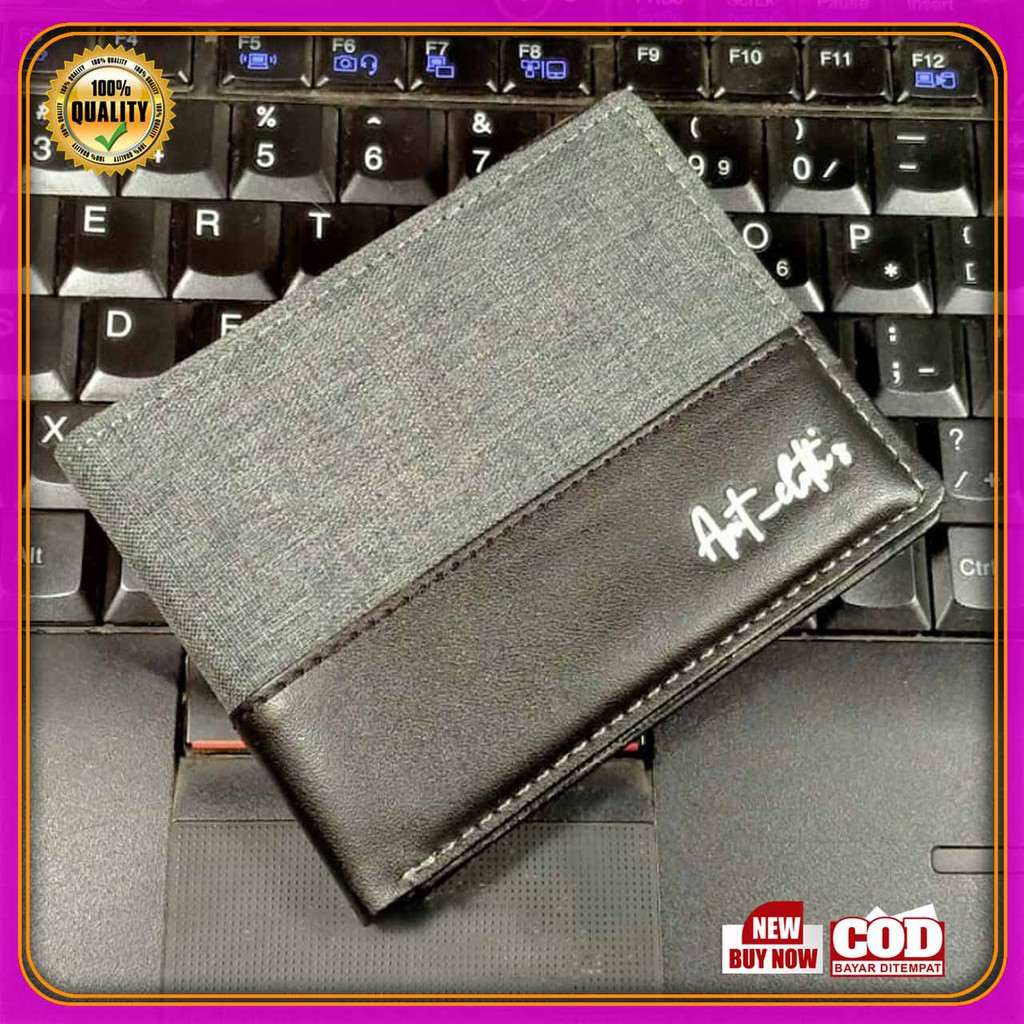 Dompet Lipat distro cowok kekinain Kasual fashionable bahan PVC