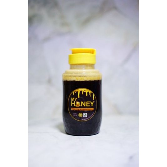 

Madu Hitam Mellifera MyHoney My Honey 250gram Nektar Akasia Hutan Riau Asli Murni