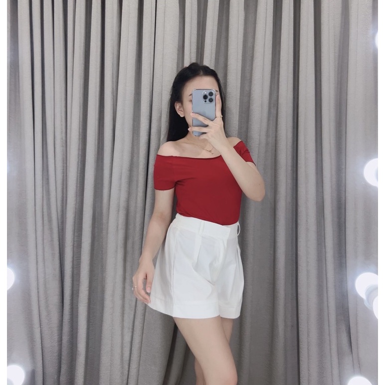 Sabrina crop top basic spdx 020 | Atasan sabrina | sabrina crop top