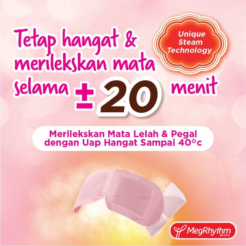 MegRhythm Steam Eye Mask Lavender Rose - Masker Mata Penghangat Relaksasi Mata Lelah Capek Bepergian