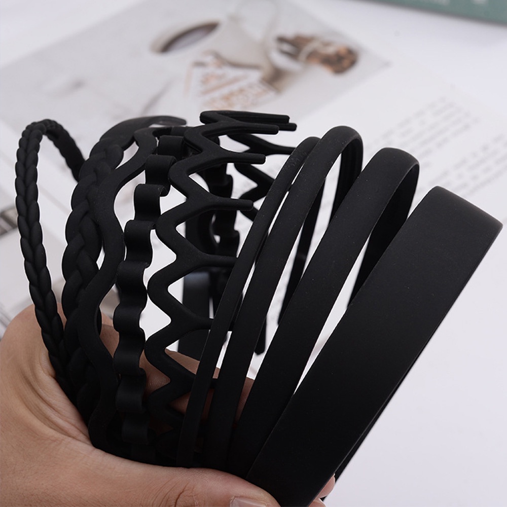 【COD Tangding】Black Series Frosted Acrylic Plastic Headband Korean Hairband Fashion Hair Accessories