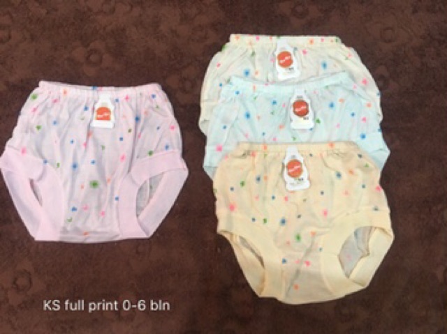 Celana Dalam Bayi 0-6m isi 6pcs / Celana Bayi sehari hari / Celana kodok bayi / Celana Pop Bayi