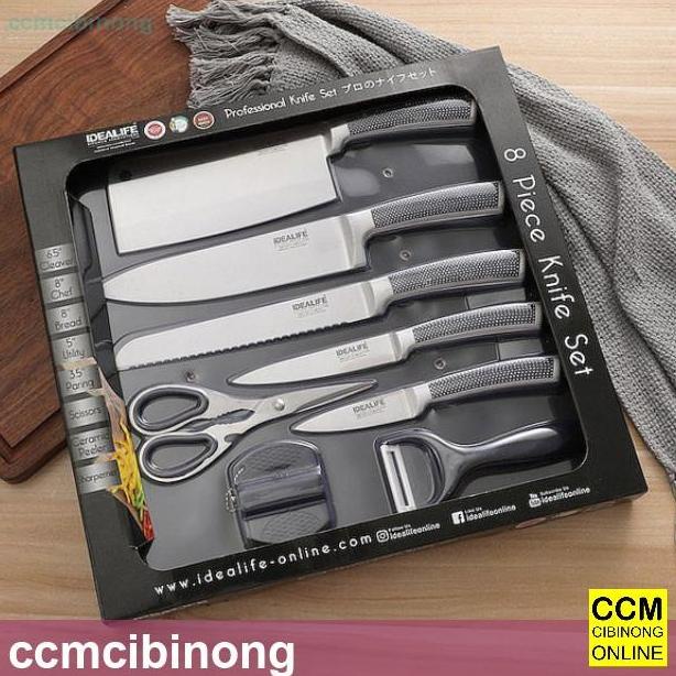 

IL-163S PROFESSIONAL KNIFE SET PERLENGKAPAN PISAU DAPUR IDEALIFE BVN65496G