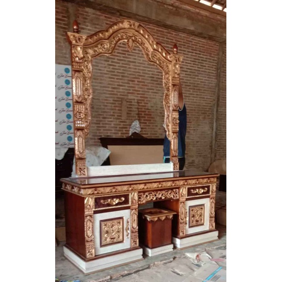 Meja Rias Tolet Kayu Jati Ukir Jepara Gebyok