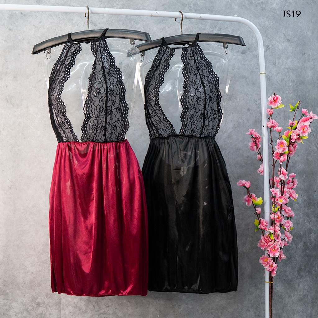 [BISA COD] LINGERIE JUMBO SIZE BAJU TIDUR WANITA PREMIUM NIGHT GOWN JS19A