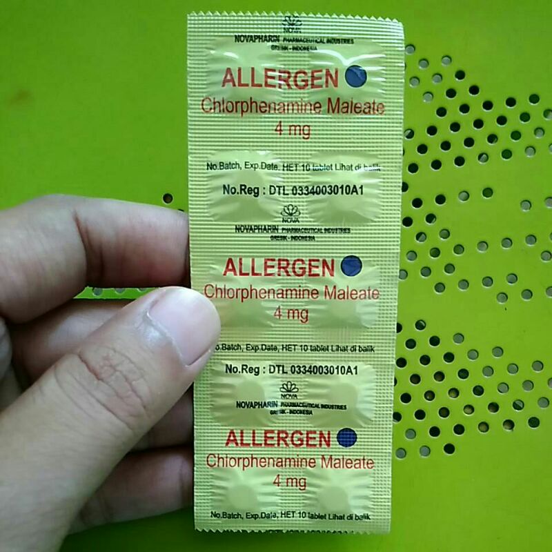 Jual Allergen Tablet (Obat Alergi Makanan/Cuaca, Gatal, Biduran