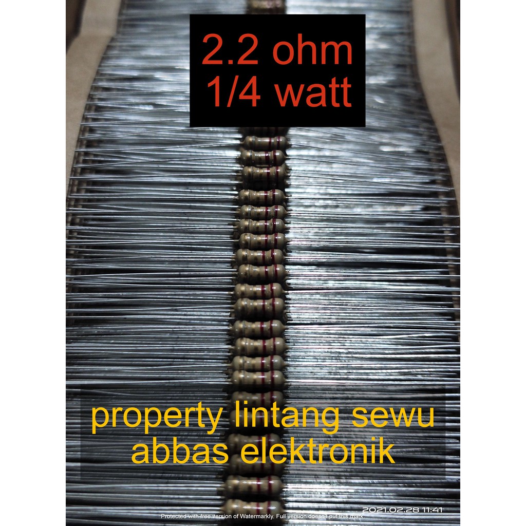 10PCS resistor 2.2 ohm  0.25 watt 1/4 watt