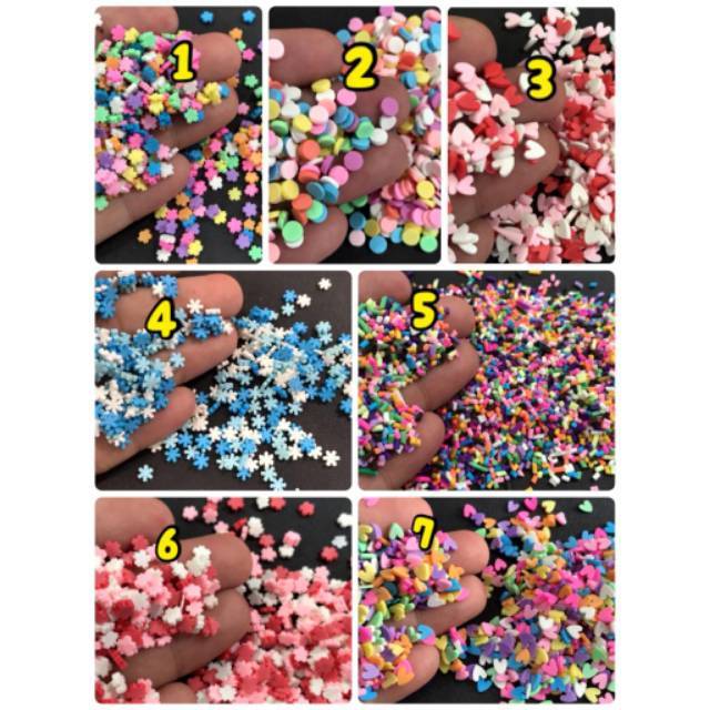 Sprinkle polymer clay shaker fill clay decoration scrapbooking