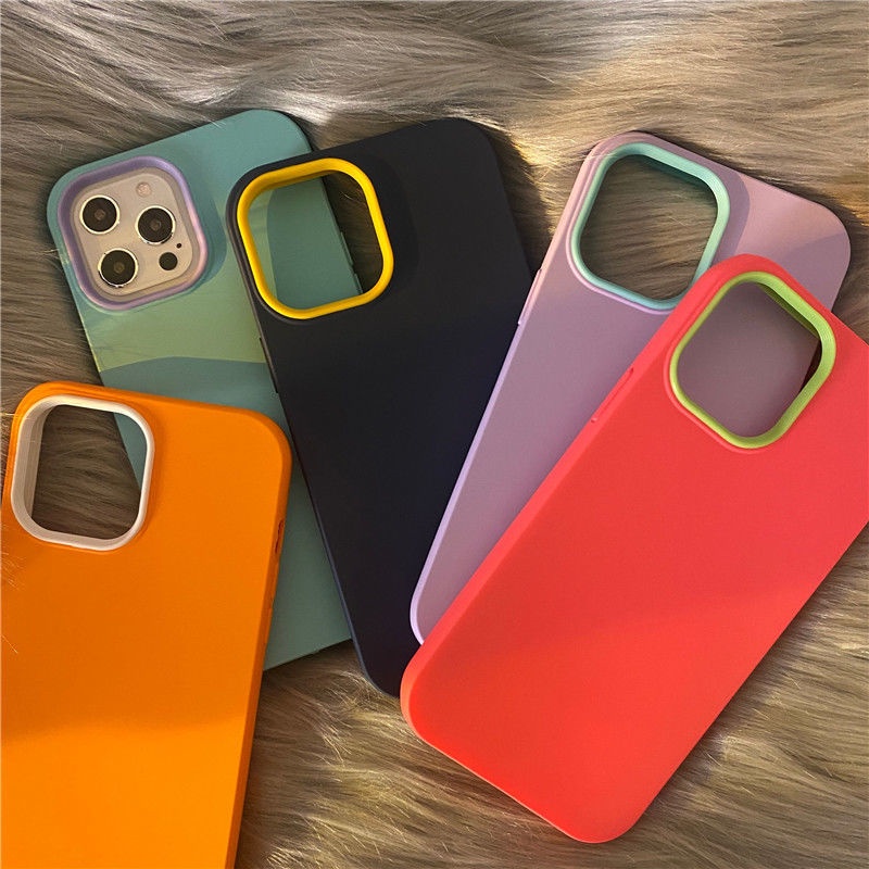 Case Bahan TPU Warna-Warni Tahan Banting Anti Jatuh Untuk iPhone 7 8plus X XR XS Max 11 12 13 Pro Max