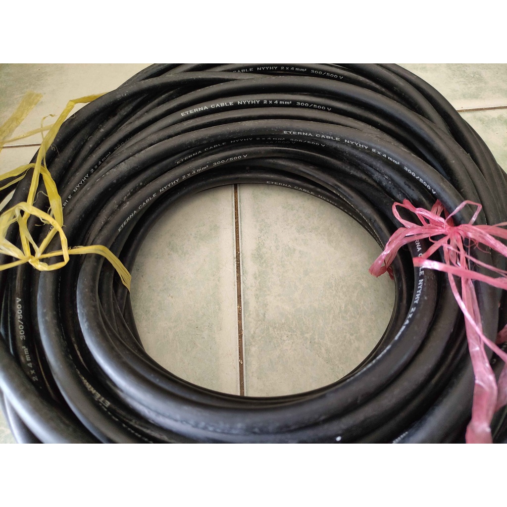 Kabel NYYHYO Eterna Serabut Hitam 2x4 3x1.5 4x1.5