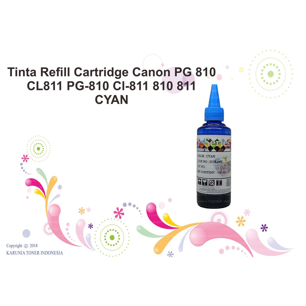 Tinta Refill Cartridge Canon PG810 CL811 PG-810 Cl-811 810 811