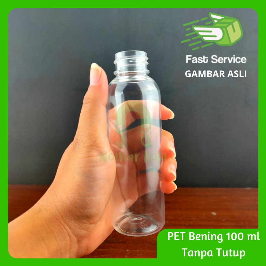 BOTOL PET BENING 100ml TANPA TUTUP BODY MIST TINGGI SPRAY PUMP NECK 24