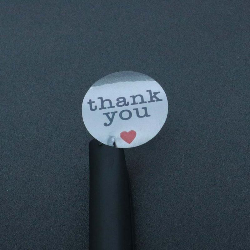 Mary☆ 500Pcs/Roll Thank You Transparent Stickers Tags Gift Packaging Seal Labels Decor