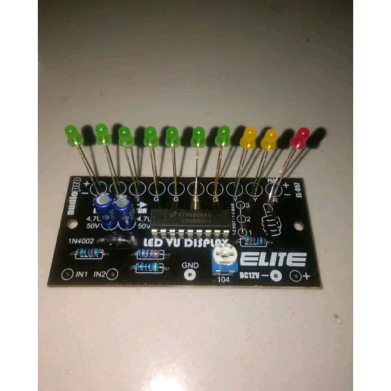 Led VU Display power atau mixer Elite