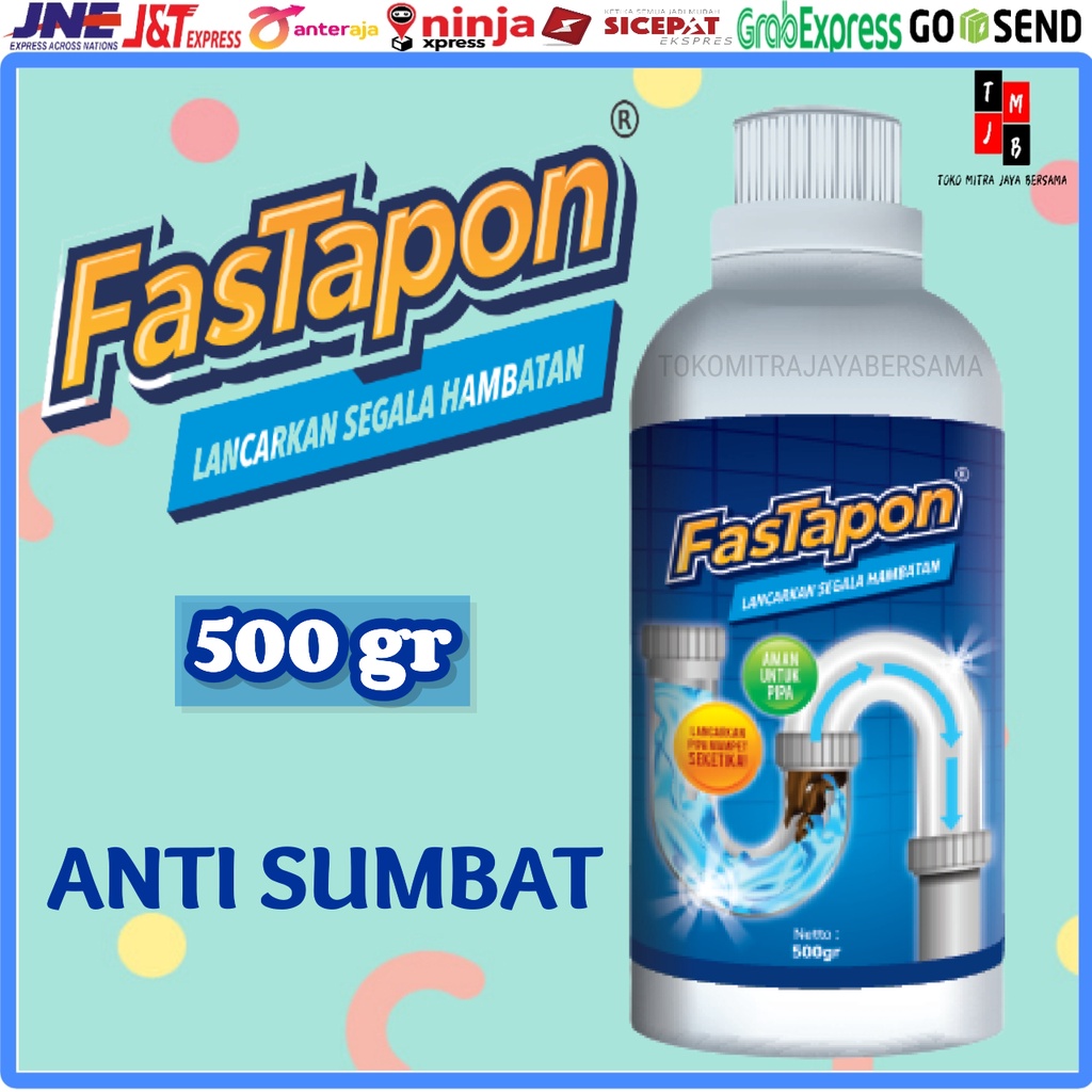 2 BOTOL FASTAPON ANTI SUMBAT MAMPET MENGATASI WC MAMPET - 2 BOTOLX500 GR TAPON