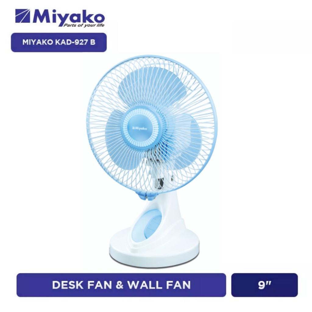 Kipas Angin Miyako KAD 927 B Desk Fan Wall Fan Kipas Meja Miyako 927 Kipas Dinding Miyako KAD-927 B