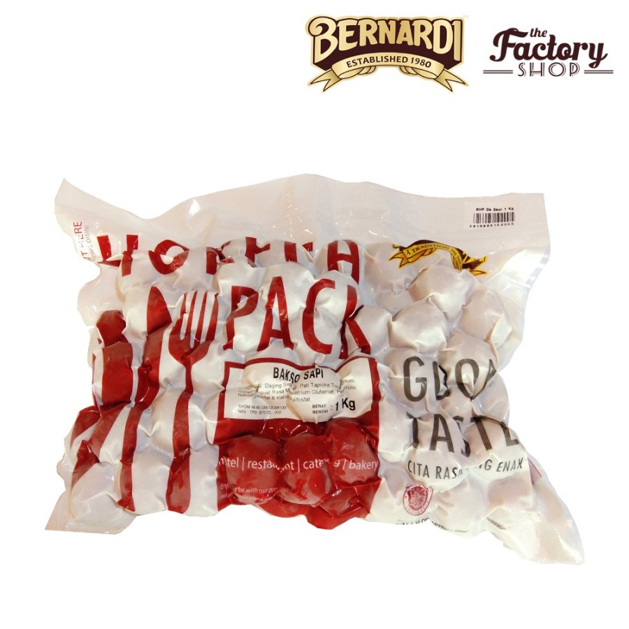 

Bernardi Bakso Sapi Horeca Pack 1kg | Bernardi Beef Meatball Horeca