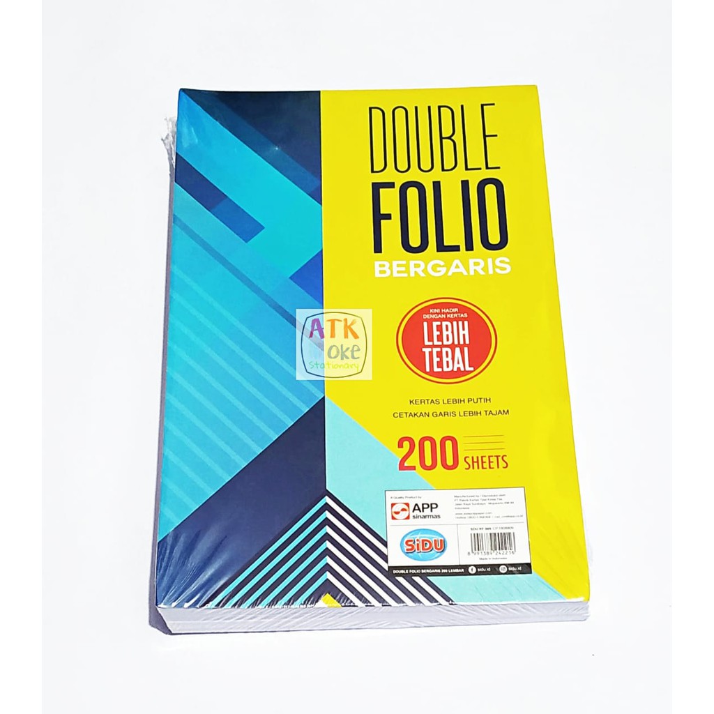 

Sidu Kertas Double Folio Bergaris (200 Lembar)