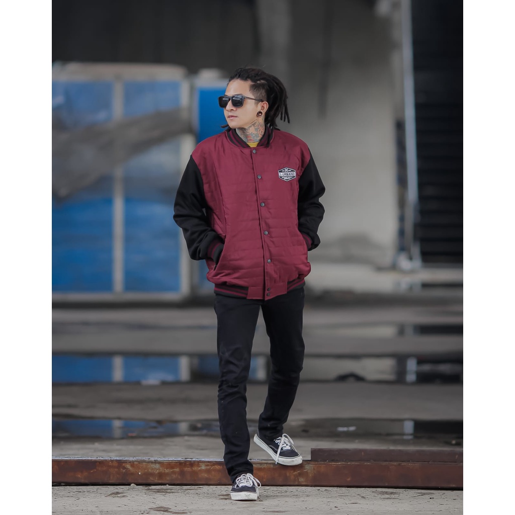 Dhozen Jaket Puffer Varsity Baseball A329