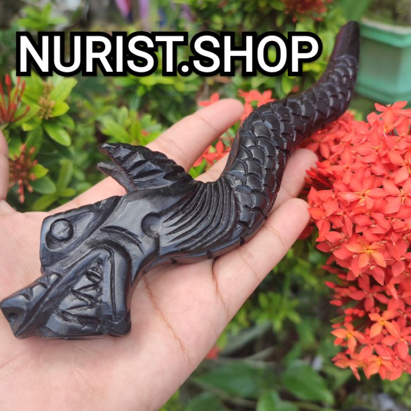 sedotan 0nce kelor hitam ukir naga 20cm