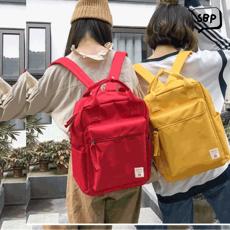 Tas Ransel - Backpack Punggung Polos Premium Style Lucu Multifungsi Sekolah Kuliah Kekinian Cewek/Cowok Terbaru 2022