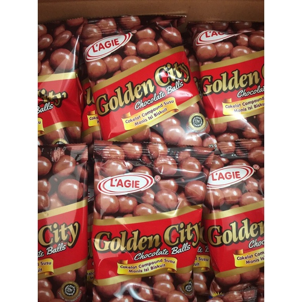 

Lagie Golden City Chocolate Balls Crispy Ball 75gr Choco Topping