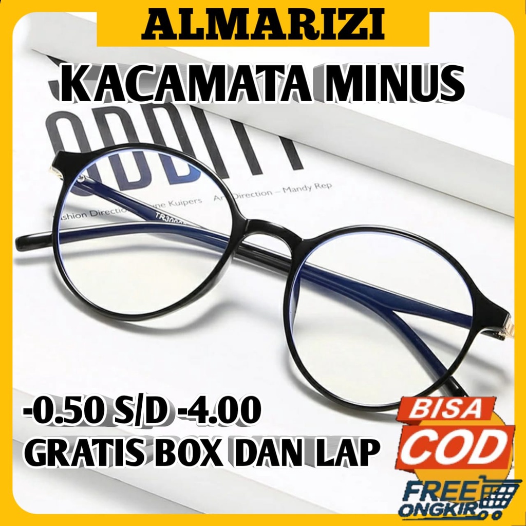 TOP KACAMATA LENSA MINUS PRIA DAN WANITA MILENIAL FREE BOX DAN LAP KOREAN STYLE