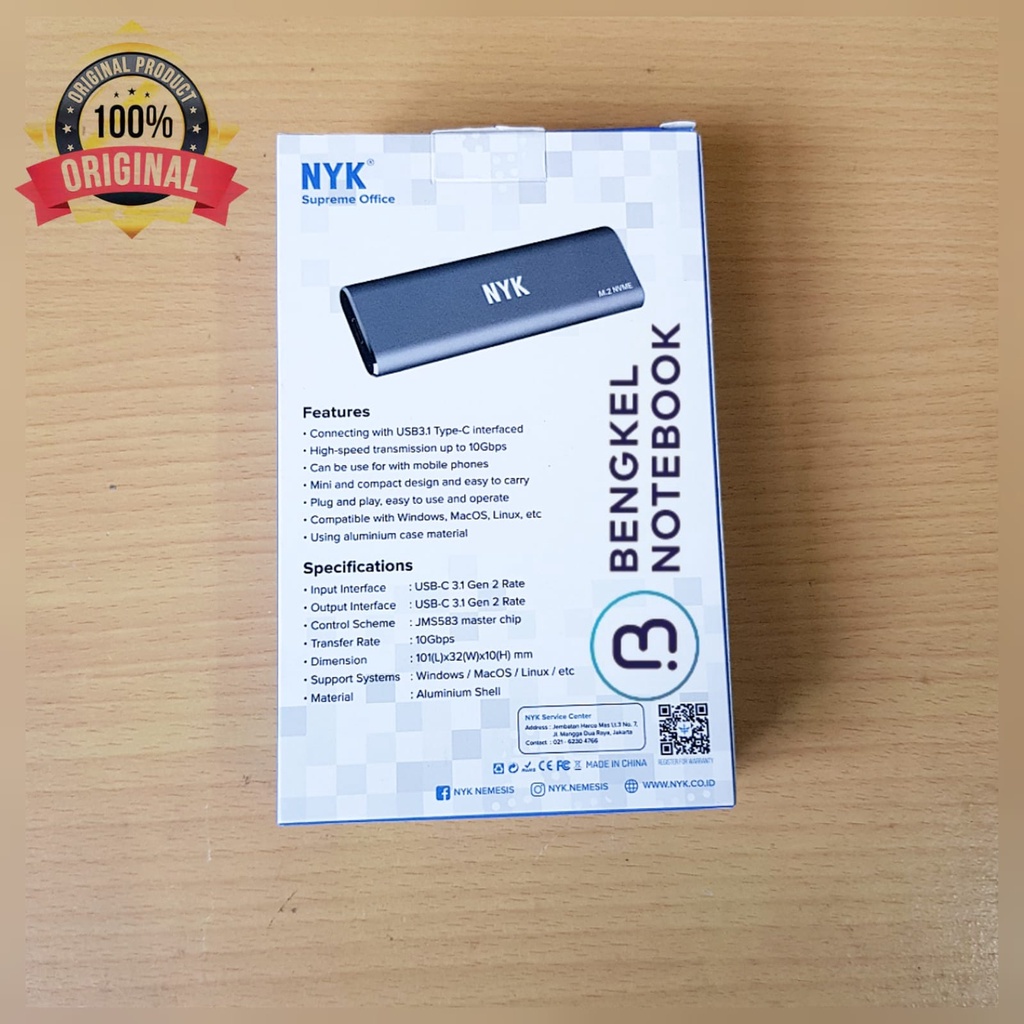 SSD Adapter NVME M.2 to USB 3.1 Type C 10Gbps Aluminium Case NYK