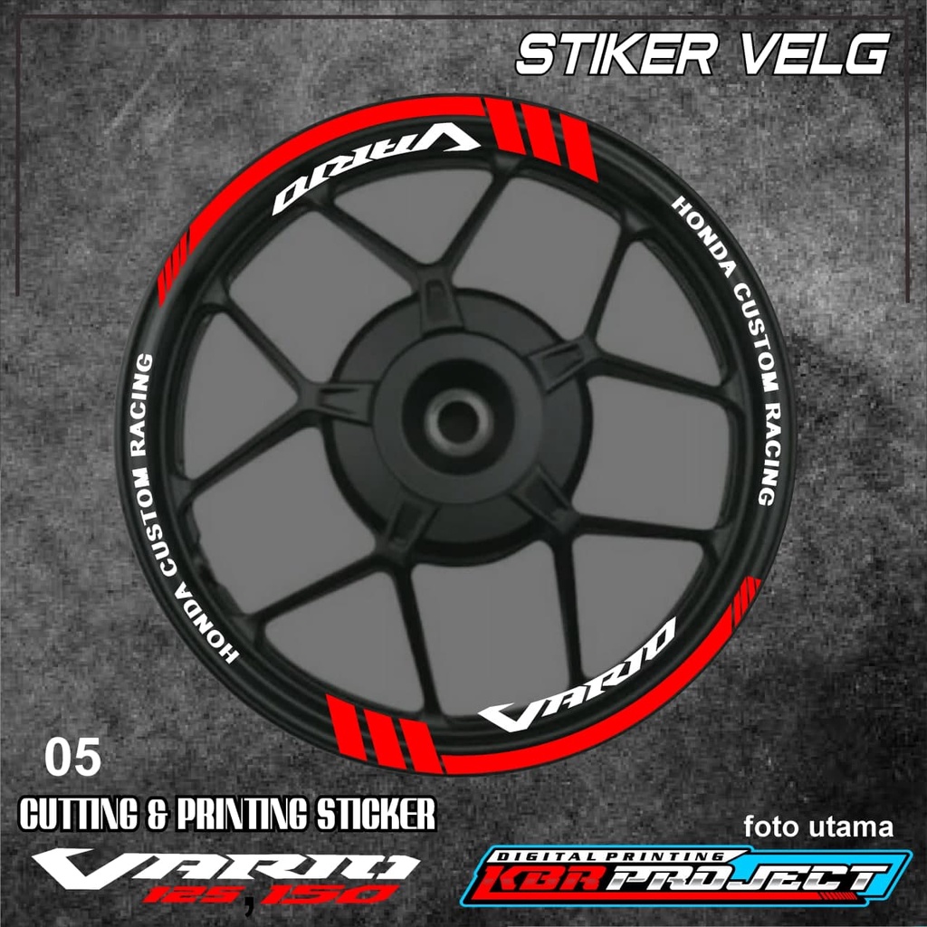 Stiker Velg VARIO 150 125 - Stikter Velg Variasi List Honda VARIO 150 125. 05 Design KBR PROJECT DIG