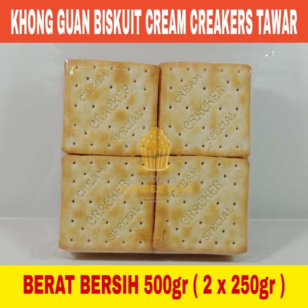 

Khong Guan Cream Crackers 500 gr | Biskuit Kiloan | Cemilan jadul | Gabin