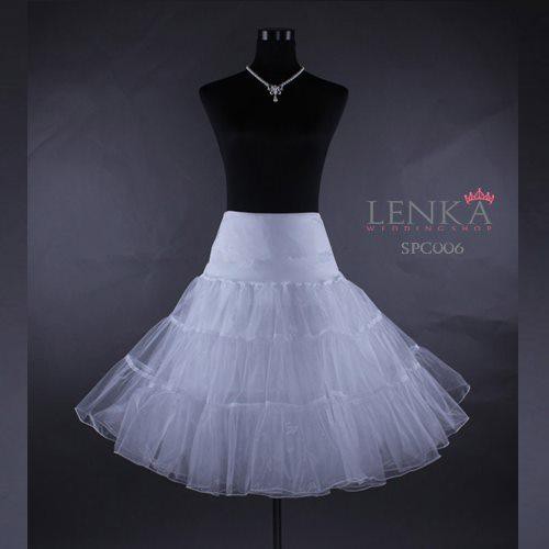 LENKA Rok Petticoat Dalaman Gaun Pengembang Dress Pesta Putih Pendek SPC006