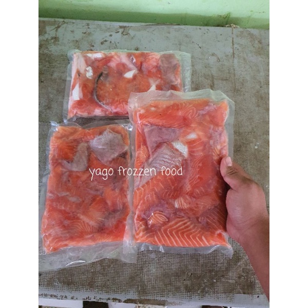 

Salmon Scrape Meat 500gr \ Salmon Tetelan